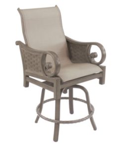 Riviera High Back Sling Swivel Counter Stool