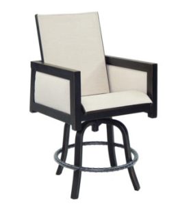Gold Coast City High Back Sling Swivel Counter Stool
