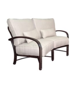 Meridian Cushioned Crescent Loveseat
