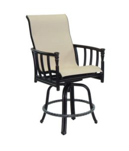 Provence High Back Sling Swivel Counter Stool