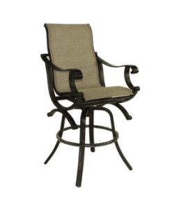 Telluride High Back Sling Swivel Bar Stool