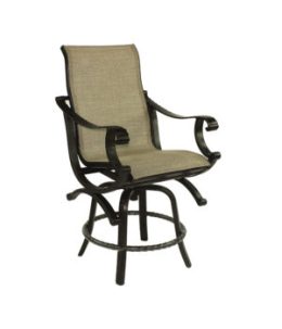 Telluride High Back Sling Swivel Counter Stool
