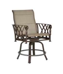 Veranda High Back Sling Swivel Counter Stool