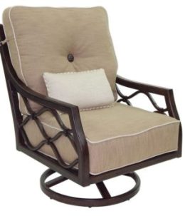 Villa Bianca High Back Cushioned Lounge Swivel Rocker