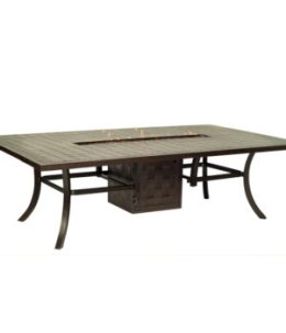 Classical Rectangular Firepit Dining Table