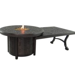Classical Round Firepit W/32″ x 48″ Coffee Table