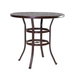 VINTAGE ROUND BAR HEIGHT TABLE