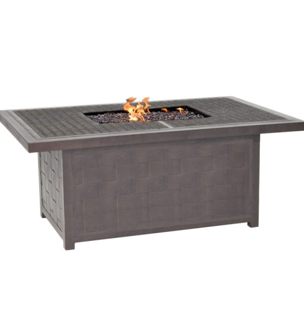 Classical Rectangular Firepit Coffee Table
