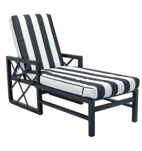 BARCLAY BUTERA PALM SPRINGS CUSHIONED CHAISE LOUNGE