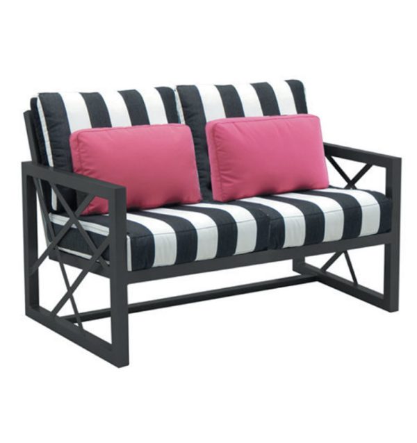 BARCLAY BUTERA PALM SPRINGS CUSHIONED LOVESEAT