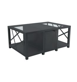 BARCLAY BUTERA PALM SPRINGS RECTANGULAR FIREPIT COFFEE TABLE