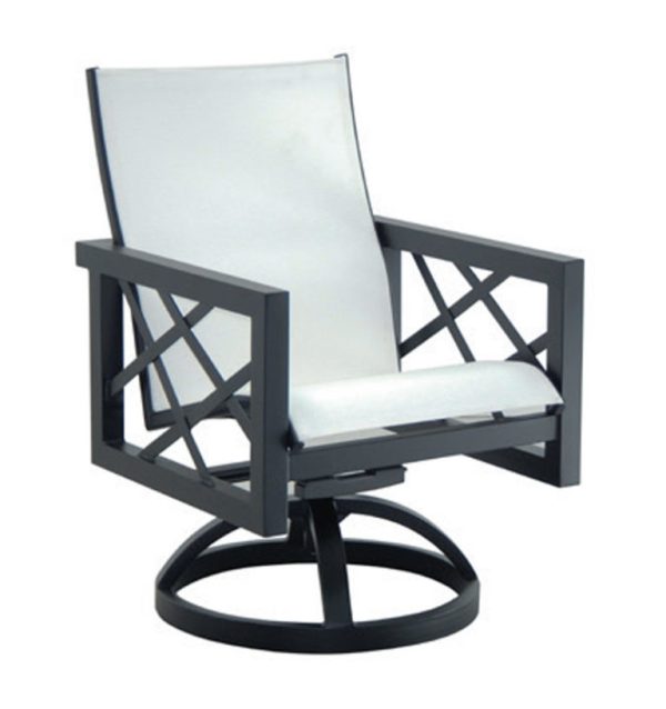 BARCLAY BUTERA PALM SPRINGS SLING DINING SWIVEL ROCKER