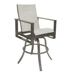 PARK PLACE HIGH BACK SLING SWIVEL BAR STOOL