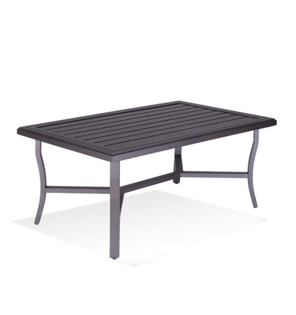 RECTANGULAR SLAT TOP COFFEE TABLE