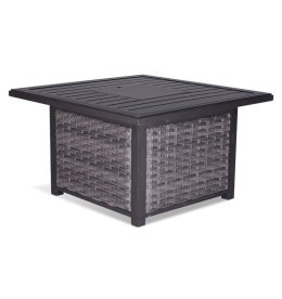 SQUARE SLAT TOP FIREPIT