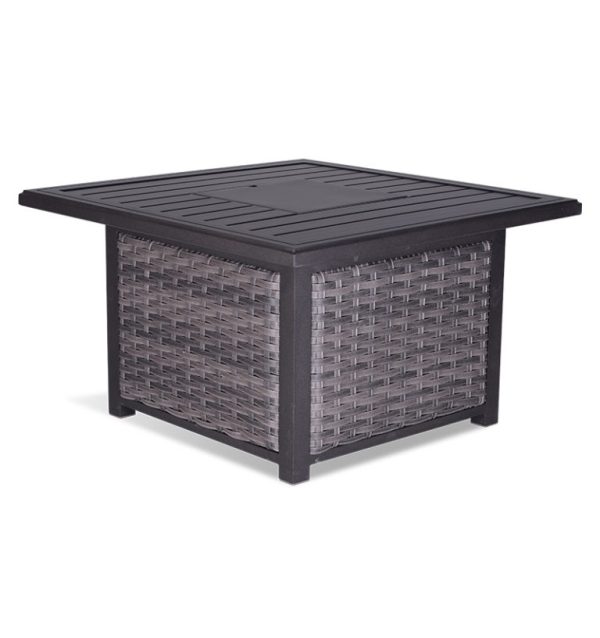 SQUARE SLAT TOP FIREPIT