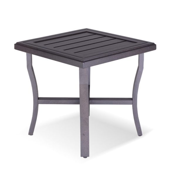 SQUARE SLAT TOP SIDE TABLE
