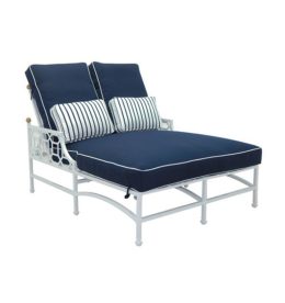 BARCLAY BUTERA CUSHIONED DOUBLE CHAISE LOUNGE