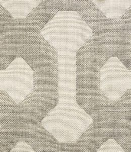 Fretwork Pewter Cushion Fabric