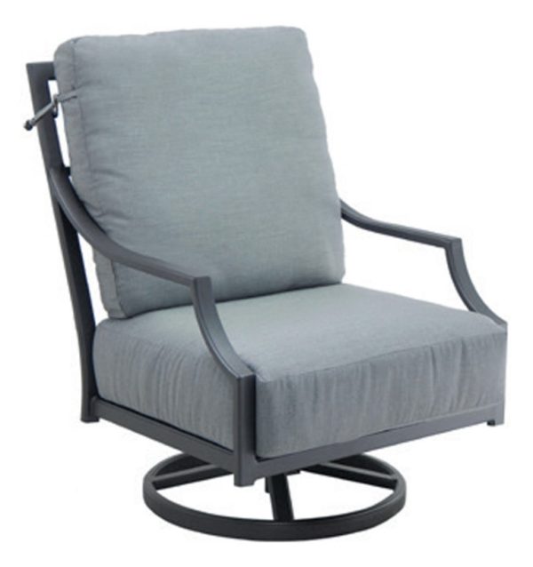 LANCASTER HIGH BACK CUSHIONED LOUNGE SWIVEL ROCKER
