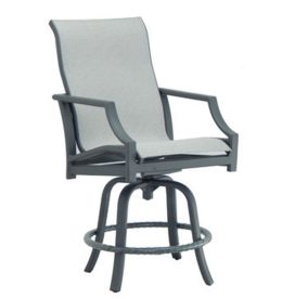 LANCASTER HIGH BACK SLING SWIVEL COUNTER STOOL