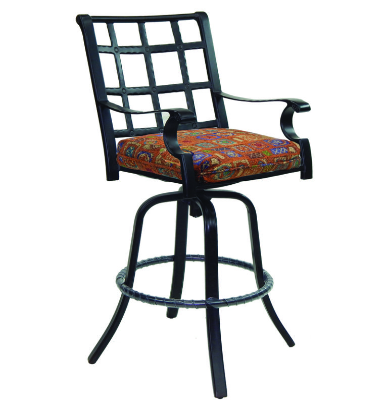 MONTEREY CAST SWIVEL BAR STOOL Costa Rican Furniture