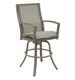 NAPOLI HIGH BACK SLING SWIVEL BAR STOOL