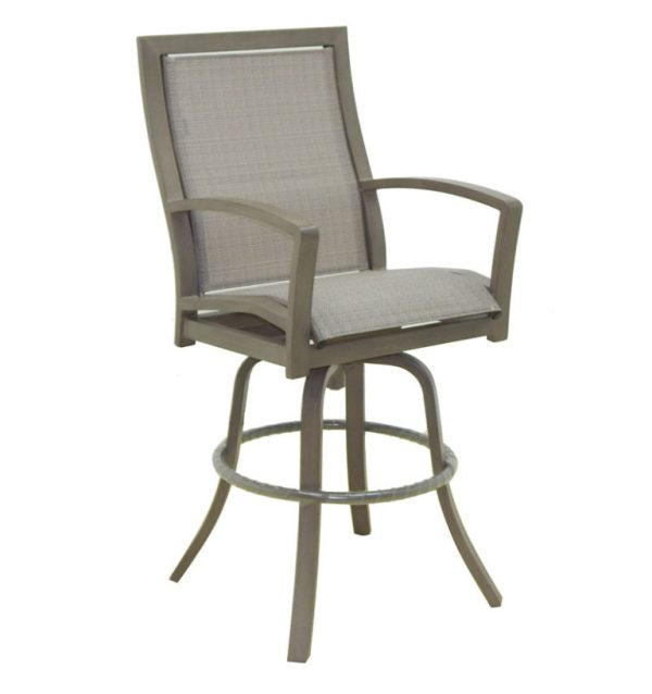 NAPOLI HIGH BACK SLING SWIVEL BAR STOOL