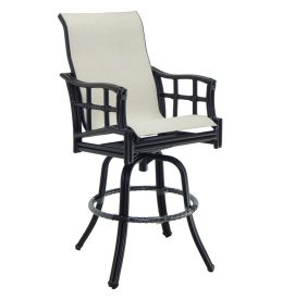 RESORT FUSION HIGH BACK SLING SWIVEL BAR STOOL