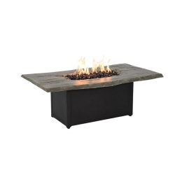 NATURE’S WOOD RECTANGULAR FIREPIT COFFEE TABLE