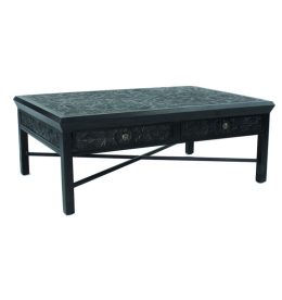 50″ CLASSICAL LARGE RECTANGULAR COFFEE TABLE WITH 2 DRAWERS