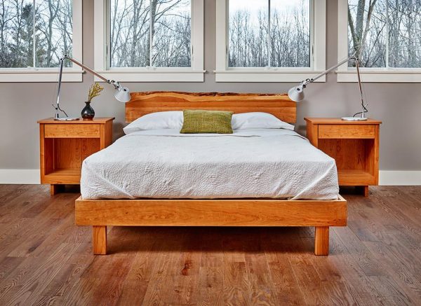 MARBELLA LIGHT WOOD LIVE EDGE BED