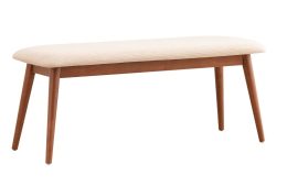 Norwegian Danish Modern Tapered Upholstered Dining Bench