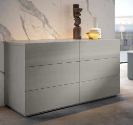 Noa Light Grey Six Drawer Dresser