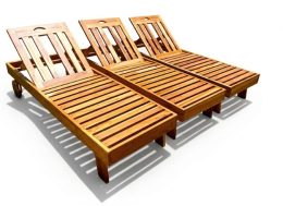 Puerto Viejo Teak Chaise Lounge