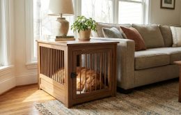 End Table with Dog Compartment